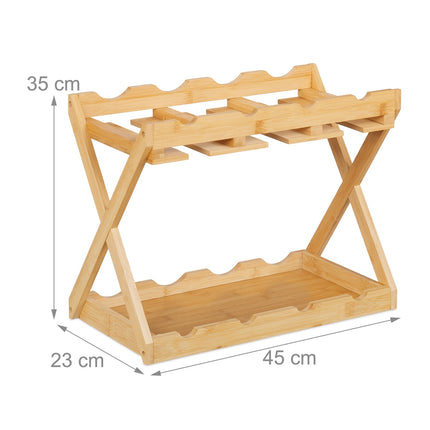 Raft pentru vin cu suport de sticla pentru 8 sticle