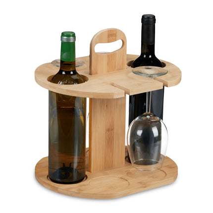 Sticle de vin din bambus