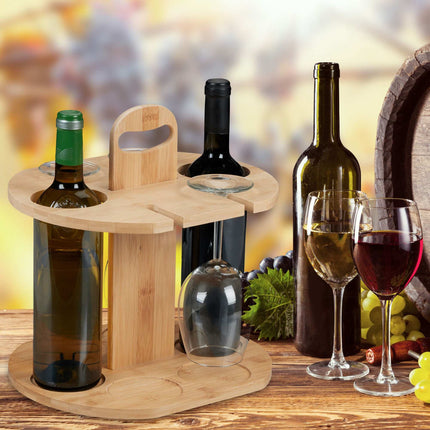 Sticle de vin din bambus