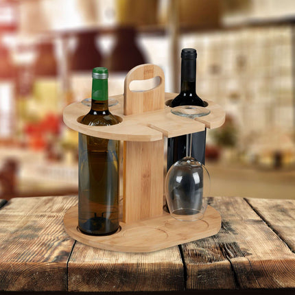 Sticle de vin din bambus