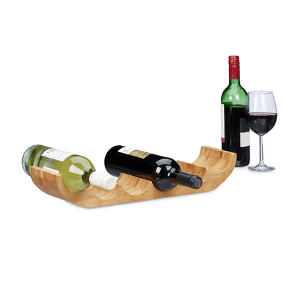 Raft pentru vin din bambus 6 sticle