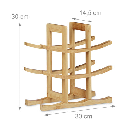 Raft pentru vin din bambus 9 sticle