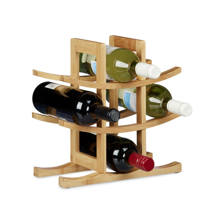 Raft pentru vin din bambus 9 sticle