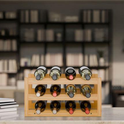 Raft pentru vin pentru 12 sticle