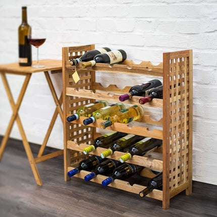 Raft pentru vin din nuc pentru 25 de sticle