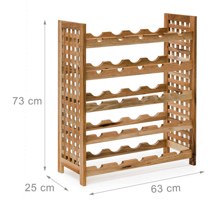 Raft pentru vin din nuc pentru 25 de sticle