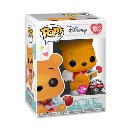 Winnie the Pooh Flocked Funko Pop! Figurină de vinil - Ediția Valentine's