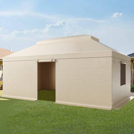 Winter Gazebo Cover 12x20 ft, Waterproof PE Sidewalls