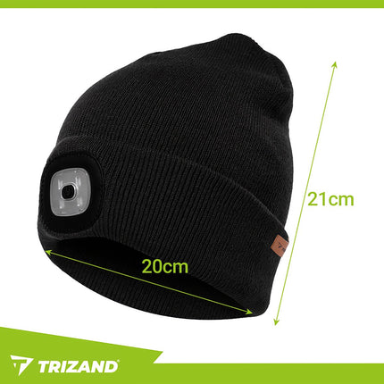 Palarie de iarna cu lanterna - neagra Trizand 22663