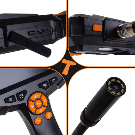 Cameră endoscopică wireless, cablu 5 m, Full HD, 8 LED-uri
