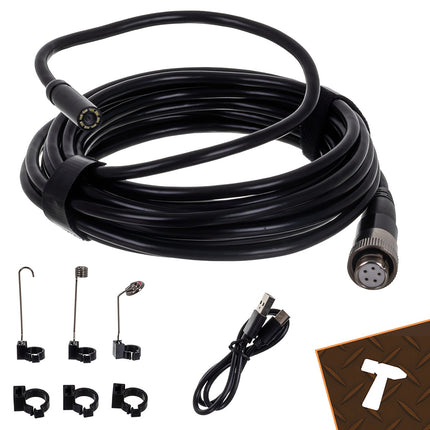 Cameră endoscopică wireless, cablu 5 m, Full HD, 8 LED-uri