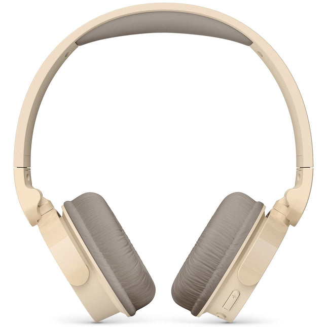 Wireless on-ear headphones TAH3209BG, 25h playing time, light and comfortable. Beige.