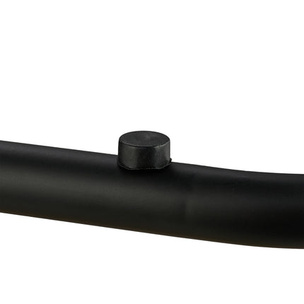 Mese de cuib cu efect de lemn, set de 2, picioare din metal negru