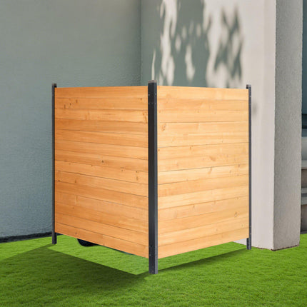 Wood Privacy Fence Screen, 2-Panel 38 x 42 in