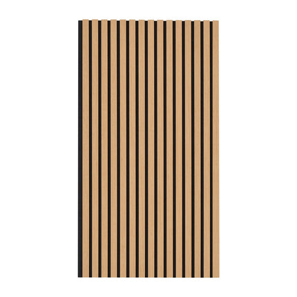 Wood Slat Acoustic Wall Panels, Light Oak, 4-Pack