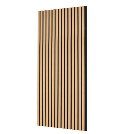 Wood Slat Acoustic Wall Panels, Light Oak, 4-Pack