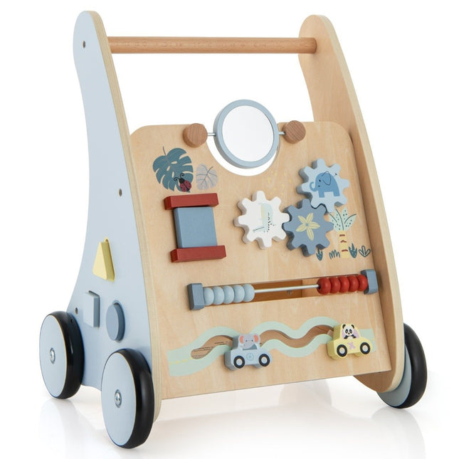 Trombător din lemn pentru copii cu centru de activități - Învățare Montessori