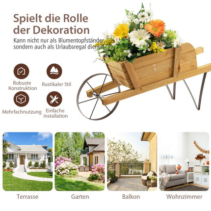 Jardinieră din lemn pentru flori – Interior/Exterior, 69,5x26x29,5 cm