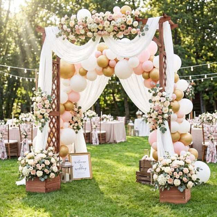 Pergola de grădină din lemn cu jardiniere, înălțime 224 cm