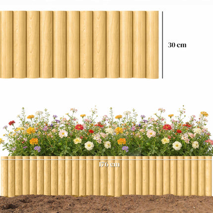 Gard de grădină din lemn 176x30 cm – Barieră pentru animale de companie