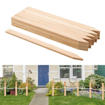 Wooden Garden Stakes, 25 Pack, 24 In Pointed Fir