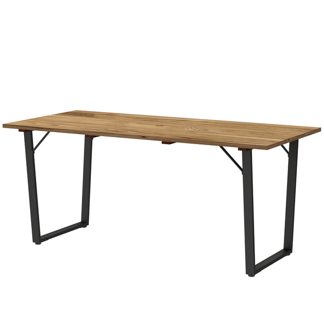 Masa de gradina din lemn 175x80 cm Masa de balcon rezistenta la intemperii cu gaura pentru umbrela Masa de bufet Masa de camping pentru 6 persoane Masa de patio Masa de sufragerie in aer liber pentru gradina, terasa balcon maro |