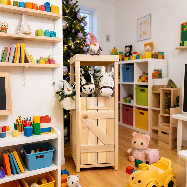 Grajd din lemn pentru cai de hobby, pentru 2 cai