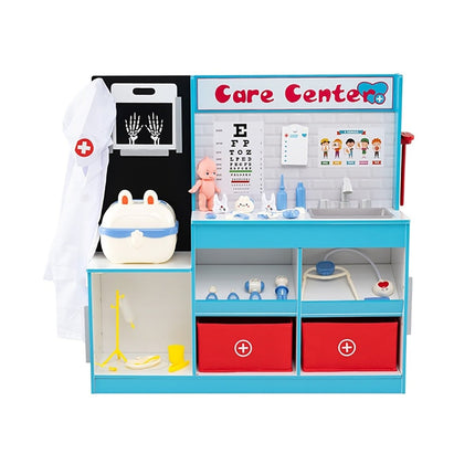 Set de joacă medical din lemn cu monitor de radiografie și EKG