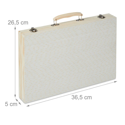 Wooden Painting Case with Oil Colours
