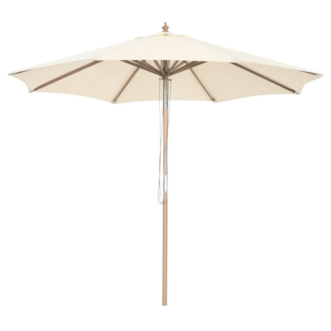 Umbrelă de terasă din lemn, 270 cm, înclinare reglabilă, bej
