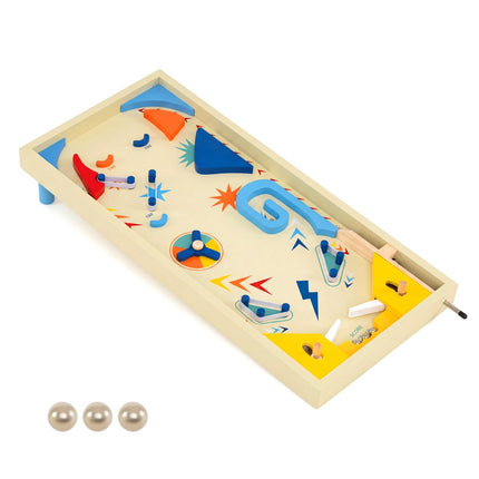 Joc de pinball din lemn pentru copii, 3 bile, MDF, vârste 6+