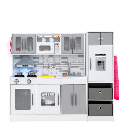 Set de bucătărie din lemn cu lumini și sunet, design modular