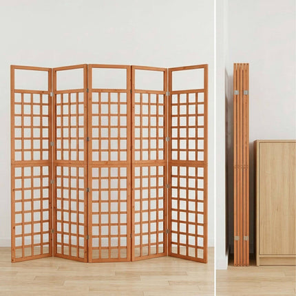 Wooden Trellis Screen, Medium, Brown Fir, 4 Panels