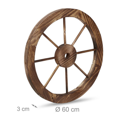 Roți de căruță din lemn, 60 cm, set de 2