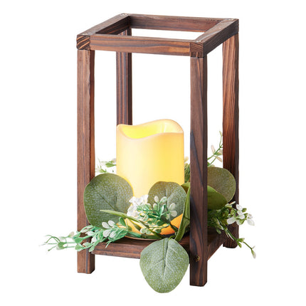 Wooden Wedding Lantern Centerpiece Set, 12 With LED Candles