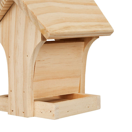 Wooden bird feeder
