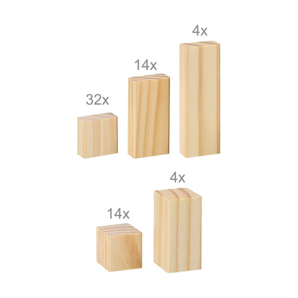Blocuri de construcție din lemn 100 buc