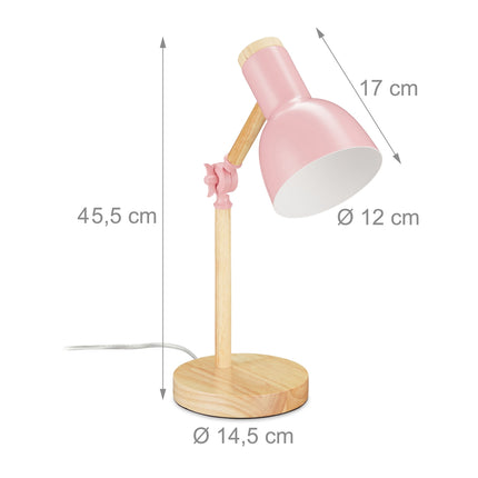Lampa de birou din lemn