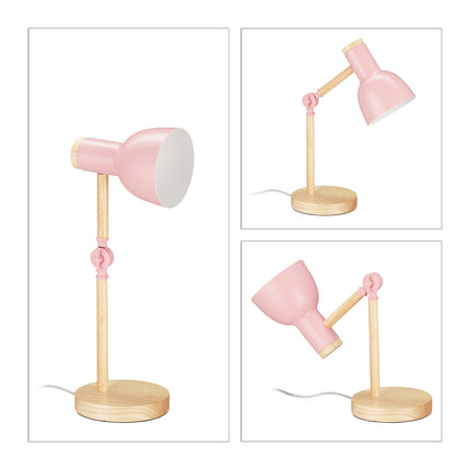 Lampa de birou din lemn