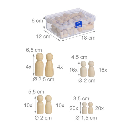 Figurine din lemn pentru a picta 100 de seturi