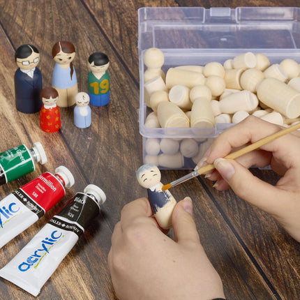 Figurine din lemn pentru a picta 100 de seturi