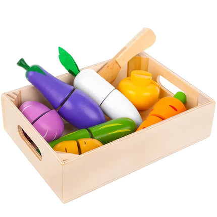 Wooden fruits and vegetables cutting set Z23543