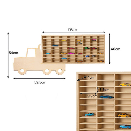 Raft din lemn pentru mașinuțe - Kruzzel 26582 camion