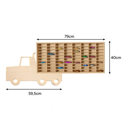 Raft din lemn pentru mașinuțe - Kruzzel 26582 camion