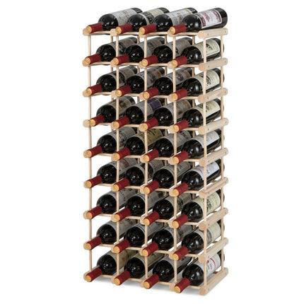 Wooden wine rack, bottle stand, wine stand for 36 bottles, bottle rack, wine bottle holder, natural