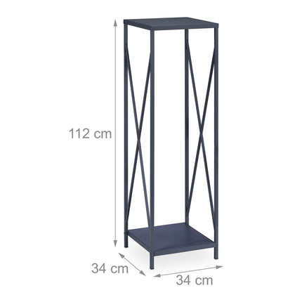 Raft din lemn din metal gri