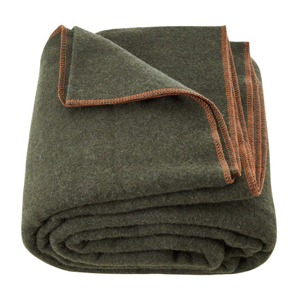 Wool Camping Blanket, 64 x 88 in, 80% Wool Blend