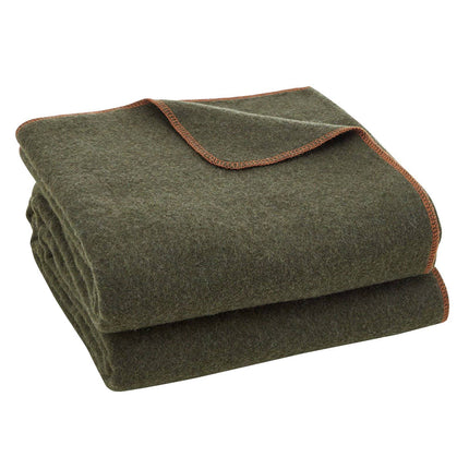 Wool Camping Blanket, 64 x 88 in, 80% Wool Blend