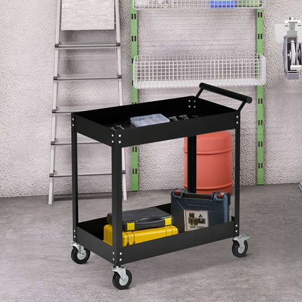 Workshop trolley, 2-level steel, 150 kg load capacity