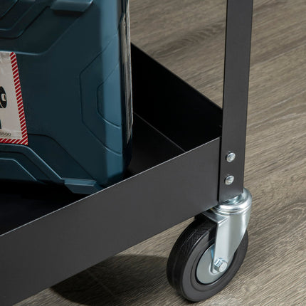Workshop trolley, 2-level steel, 150 kg load capacity